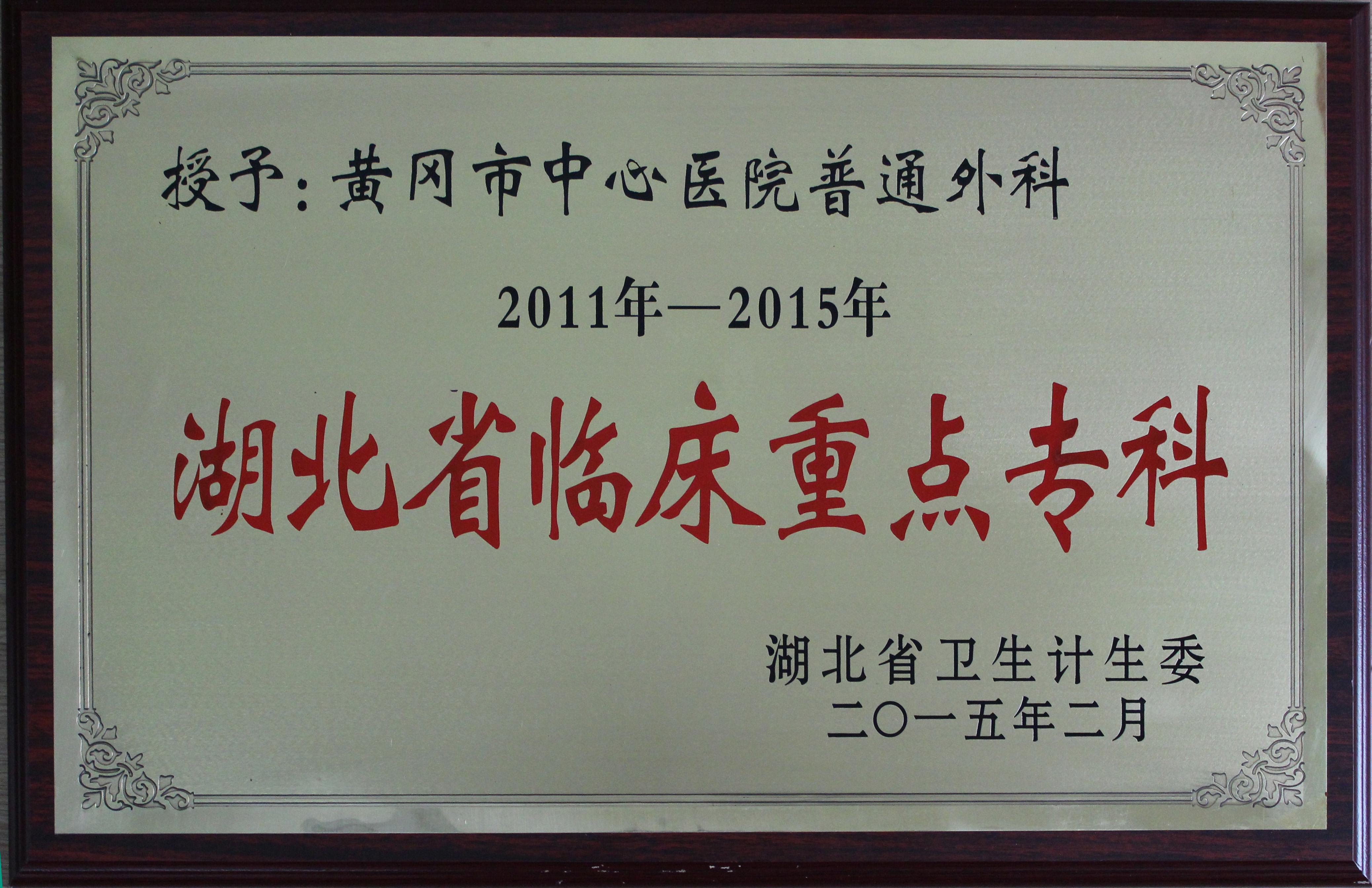 省重点专科（普外）
