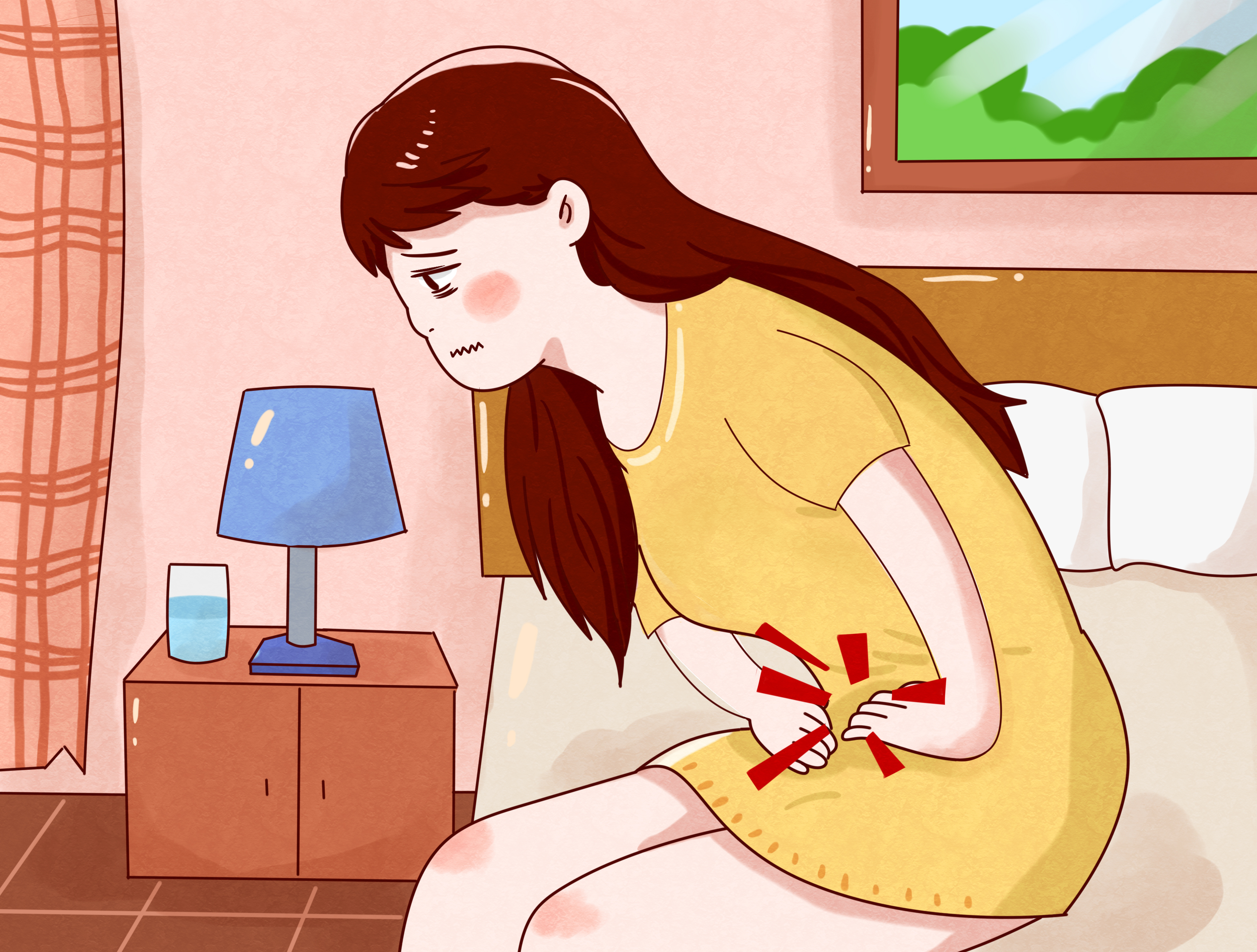 摄图网_401768412_女生月经肚子痛插画（企业商用）.jpg